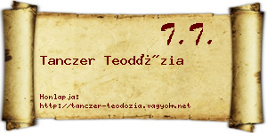 Tanczer Teodózia névjegykártya